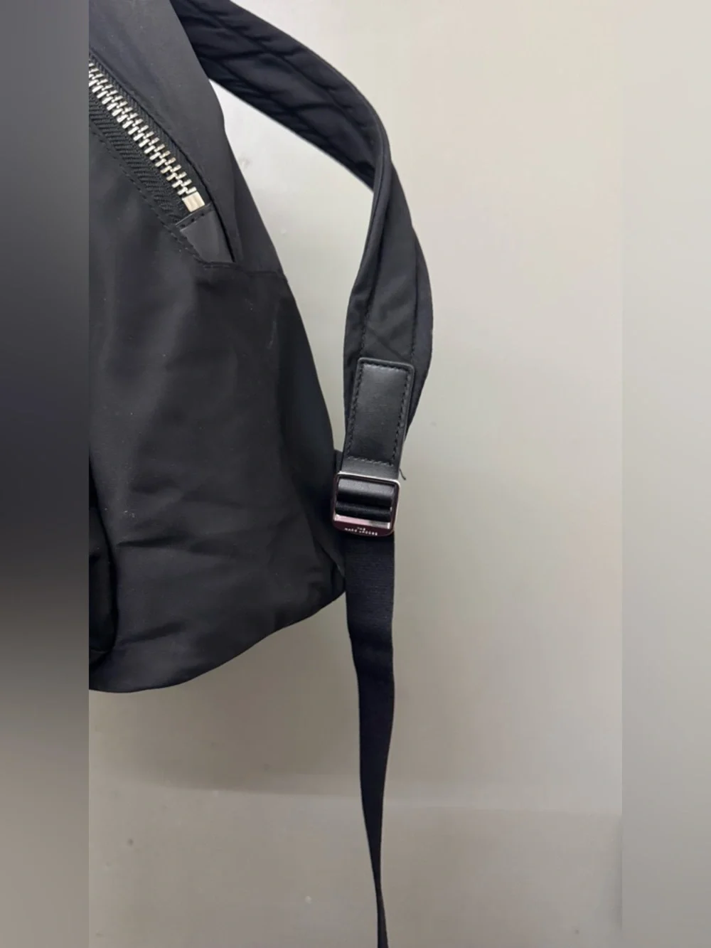 Marc Jacobs The Zip Backpack Black Nylon Designer Travel Bag One Size
